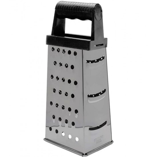 Ralador 4 Faces 22cm De Altura Quadrado Preto Aço Inox Mimo Style